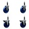 Service Caster 5'' Solid Poly Wheel Swivel 3/4'' Expanding Stem Caster Set 2 Brakes, 4PK SCC-EX20S514-SPUS-2-PLB-2-34 - alternate 1